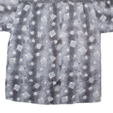 FAR HORIZON Mens Shirt Grey Viscose Crazy Pattern XL