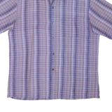 PIANKUSOL Mens Shirt Purple Check XL