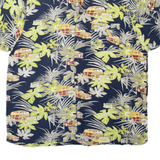 ROSS RIVER Mens Shirt Blue Viscose Crazy Pattern XL