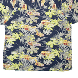 ROSS RIVER Mens Shirt Blue Viscose Crazy Pattern XL