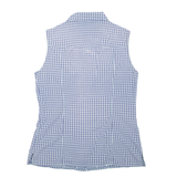 TEDDY'S Womens Shirt Purple Check Sleeveless S