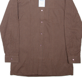 MARSUM Womens Plain Shirt Brown Long Sleeve S