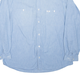 YES USA Mens Plain Shirt Blue Long Sleeve M