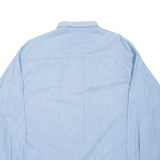 YES USA Mens Plain Shirt Blue Long Sleeve M