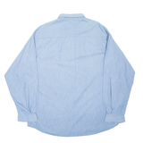 YES USA Mens Plain Shirt Blue Long Sleeve M