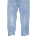 LEVI'S 501CT Jeans Distressed Mens Blue Regular Tapered Stone Wash W32 L31