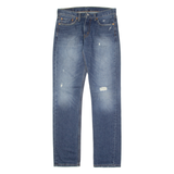 LEVI'S 511 Jeans Distressed Mens Blue Slim Straight Stone Wash W32 L34