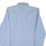 TOMMY HILFIGER Slim Fit Mens Shirt Blue Spotted Long Sleeve M