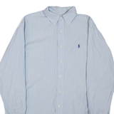 POLO RALPH LAUREN Yarmouth Mens Shirt Blue Striped Long Sleeve L