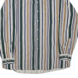 WINDBREAKER Mens Shirt Green Striped Long Sleeve XL
