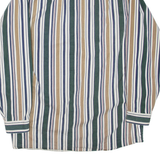 WINDBREAKER Mens Shirt Green Striped Long Sleeve XL
