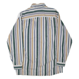 WINDBREAKER Mens Shirt Green Striped Long Sleeve XL