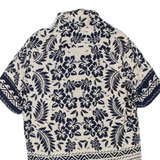 ALCOTT Mens Hawaiian Shirt Beige Floral S