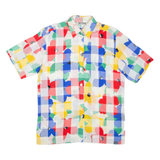 SKYLINE Mens Shirt Blue Viscose Floral M