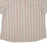 LACOSTE Womens Shirt White Striped L