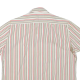 LACOSTE Womens Shirt White Striped L