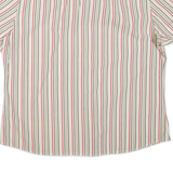 LACOSTE Womens Shirt White Striped L