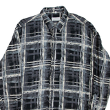 CLASSIC LINE Mens Shirt Grey Check Long Sleeve L