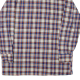 Mens Shirt Blue Check Long Sleeve L