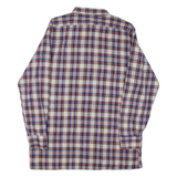 Mens Shirt Blue Check Long Sleeve L