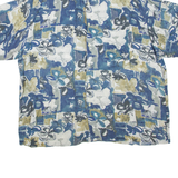 BRITISH COLONY Mens Shirt Blue Crazy Pattern XL
