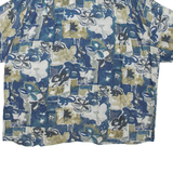 BRITISH COLONY Mens Shirt Blue Crazy Pattern XL