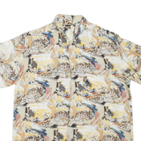 Mens Shirt Beige Crazy Pattern S