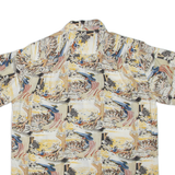 Mens Shirt Beige Crazy Pattern S