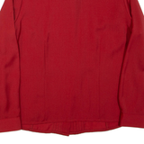 Womens Plain Shirt Red Long Sleeve L