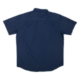 COLUMBIA Mens Plain Shirt Blue L