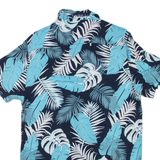 C&A Slim Fit Mens Hawaiian Shirt Blue Floral S