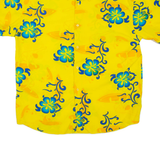 CODE ONE Mens Shirt Yellow Floral L