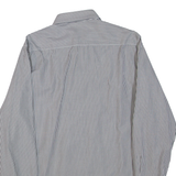 CONFEZIONI DE LUSSO Mens Shirt Black Striped Long Sleeve M
