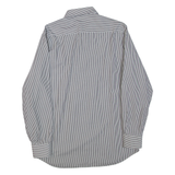 CONFEZIONI DE LUSSO Mens Shirt Black Striped Long Sleeve M