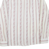 Womens Shirt White Paisley Long Sleeve M