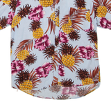 Mens Hawaiian Shirt Blue Floral M