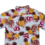 Mens Hawaiian Shirt Blue Floral M