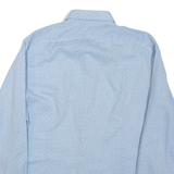 CHEMISERIE Mens Plain Shirt Blue Long Sleeve M