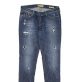 GUESS Starlet Distressed Womens Jeans Blue Slim Skinny Stone Wash W31 L34
