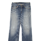 LEVI'S 536 Distressed Mens Jeans Blue Regular Straight Stone Wash W28 L32