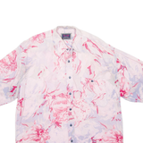 BELLINO CASUALS Mens Shirt Pink Viscose Crazy Pattern M