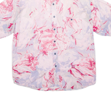 BELLINO CASUALS Mens Shirt Pink Viscose Crazy Pattern M