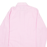 LAUREN RALPH LAUREN Fitted Non Iron Mens Shirt Pink Striped Long Sleeve S