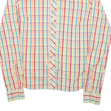 LACOSTE Womens Shirt Red Striped Long Sleeve S