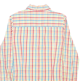 LACOSTE Womens Shirt Red Striped Long Sleeve S