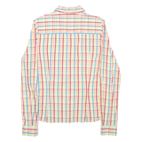 LACOSTE Womens Shirt Red Striped Long Sleeve S