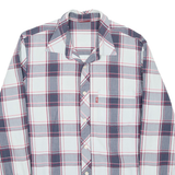 LEVI'S Mens Shirt Blue Check Long Sleeve M