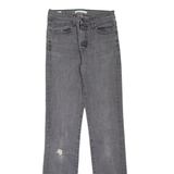 LEVI'S 724 High Rise BIG E Womens Jeans Grey Straight Stone Wash W28 L34