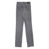 LEVI'S 724 High Rise BIG E Womens Jeans Grey Straight Stone Wash W28 L34
