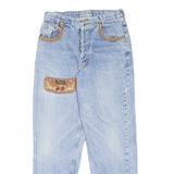 Womens Jeans Blue Regular Mom 90s Stone Wash W27 L27